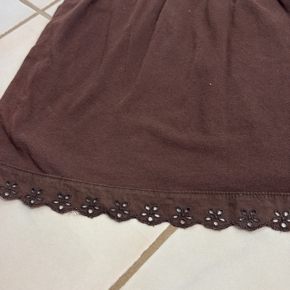 Duck Head Brown and Olive Camisole Top with Elastic Bodice. Small - Picture 6 of 10